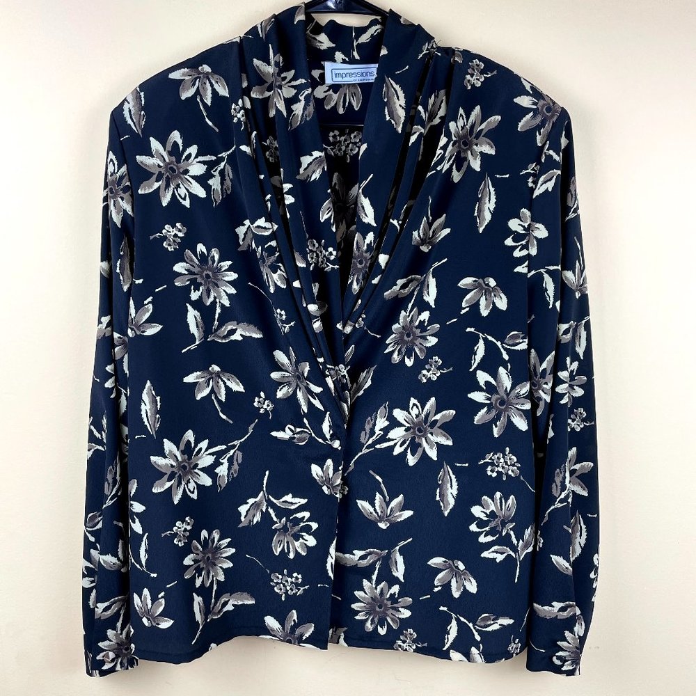 VTG Impressions of California 1980's Floral Blouse